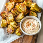 Air Fryer Artichoke Hearts with Garlic Aioli (Keto and Low Carb)