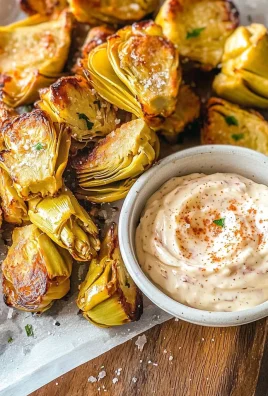 Air Fryer Artichoke Hearts with Garlic Aioli (Keto and Low Carb)
