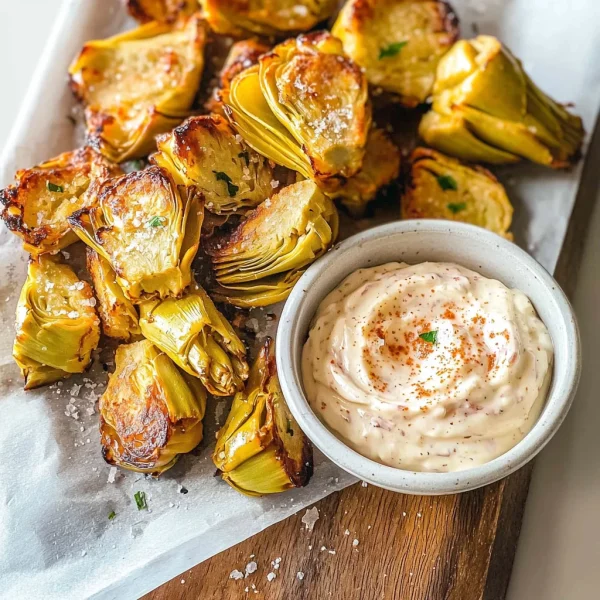 Air Fryer Artichoke Hearts with Garlic Aioli (Keto and Low Carb)
