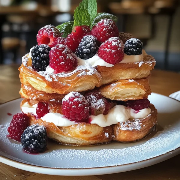Baked Berry and Cream Cheese Croissant French Toast