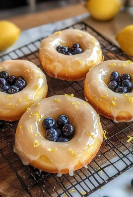 Baked Lemon Blueberry Doughnuts
