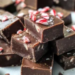 Chocolate Peanut Butter Peppermint Fudge