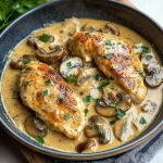 Creamy Mustard Chicken Breast with Mushrooms