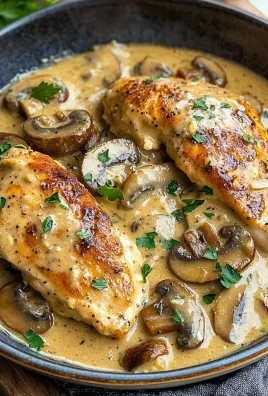 Creamy Mustard Chicken Breast with Mushrooms
