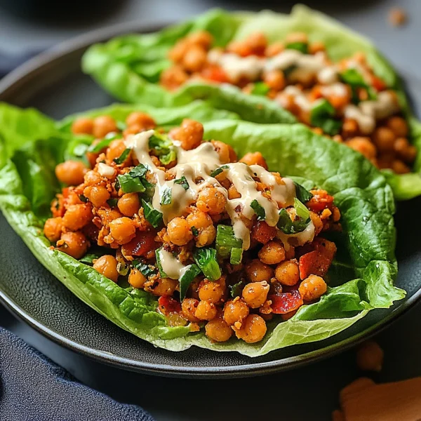 Crispy Chickpea Lettuce Wraps