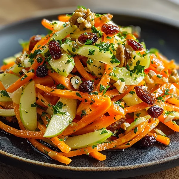 Crunchy Apple & Carrot Salad with Creamy Citrus Dressing Recipe
