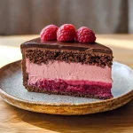 Dark Chocolate Raspberry Mousse Cake