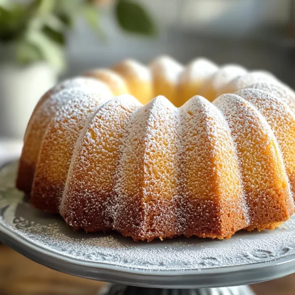 Delicious Classic Vanilla Bundt Cake with a Buttery Crumb Recipe