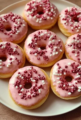Delicious Mini Donuts Vermelho e Rosa: Easy Red Velvet Recipe