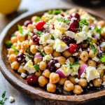 Feta & Cranberry Chickpeas with Lemon Vinaigrette – The Best 10-Minute Zesty Salad