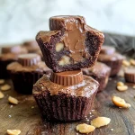 Healthy Peanut Butter Cup Brownie Bites
