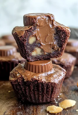Healthy Peanut Butter Cup Brownie Bites