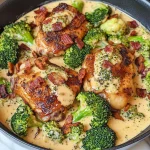 Keto Bacon Chicken Thighs With Garlic Cream Sauce
