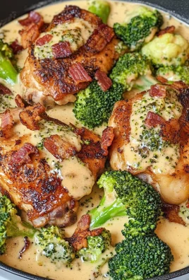 Keto Bacon Chicken Thighs With Garlic Cream Sauce