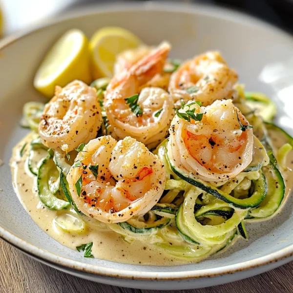 Keto Cajun Shrimp and Zoodles Alfredo