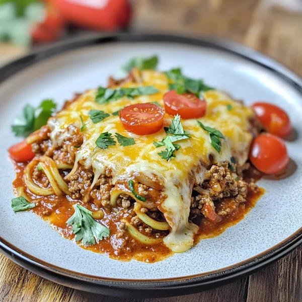 Keto Enchilada Casserole With Zoodles
