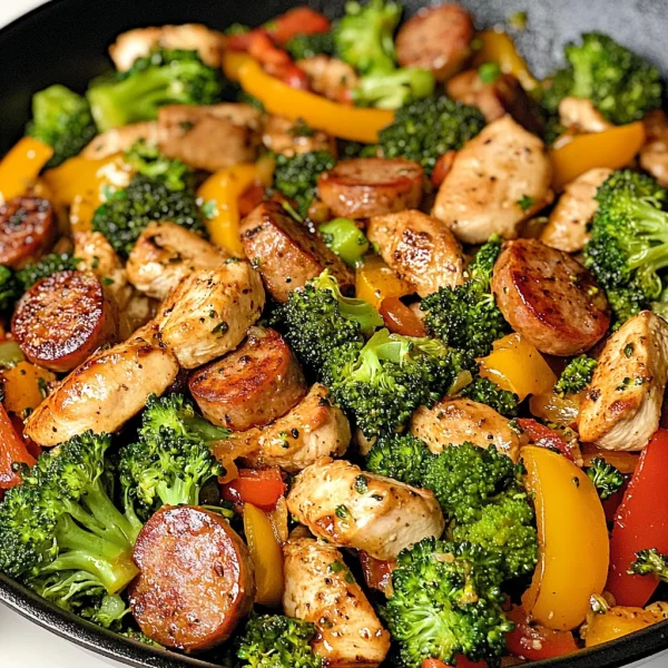 Keto Maple Garlic Chicken and Sausage Skillet
