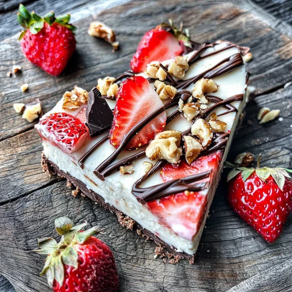 Keto Strawberry Chocolate Cheesecake Bark