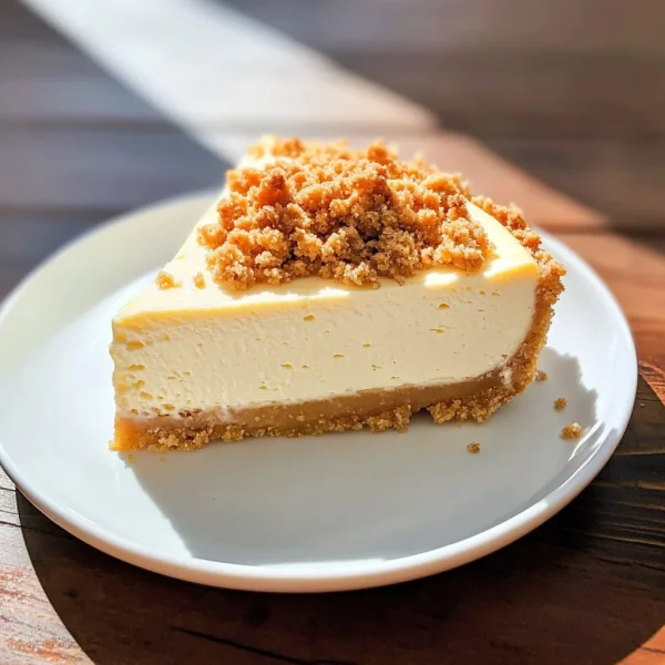 Low Carb Plain Cheesecake with Crumb Topping