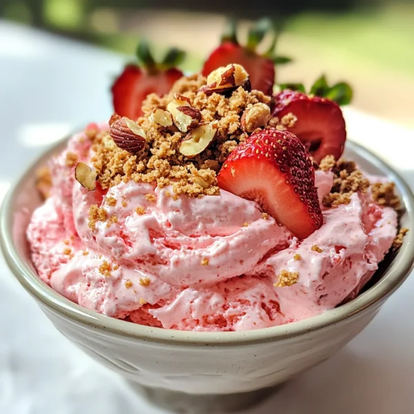 Low Carb Strawberry Cheesecake Fluff