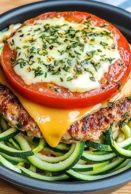 Low Carb Turkey Burgers with Zoodles