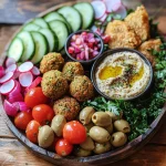 Middle Eastern Vegan Falafel Platter: Crispy & Tasty