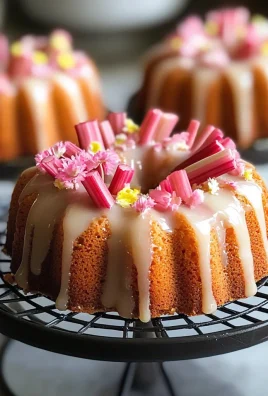 Mini Rhubarb Bundt Easter Cakes