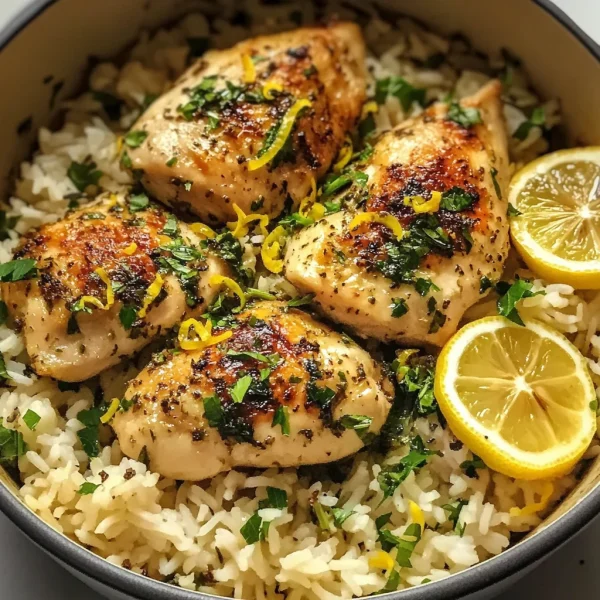 One Pot Lemon Herb Chicken and Rice
