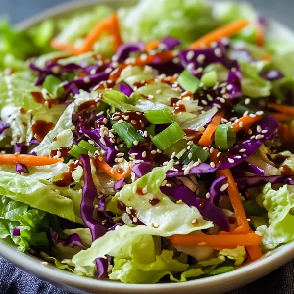 Quick and Easy Salad with Asian Dressing