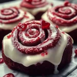 Red Velvet Valentine’s Day Cinnamon Rolls