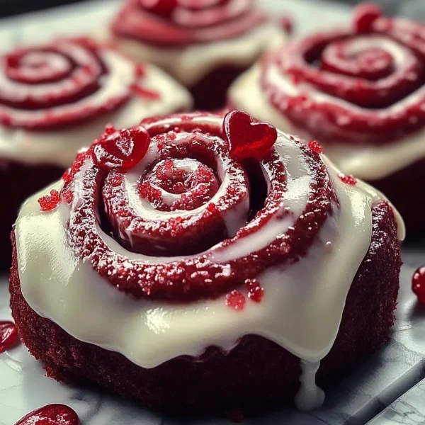 Red Velvet Valentine’s Day Cinnamon Rolls