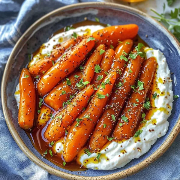 Roasted Carrots with Whipped Ricotta and Hot Honey