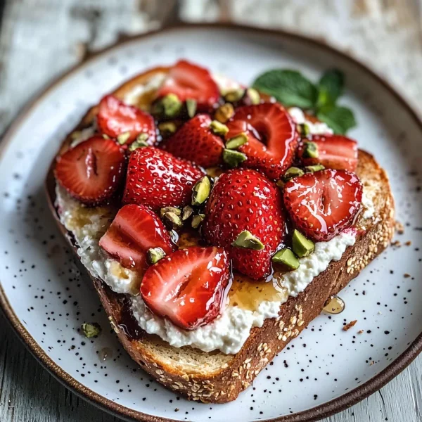 Roasted Strawberry Whipped Ricotta Toast