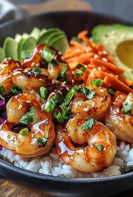 Spicy Sriracha Glazed Shrimp Bowls