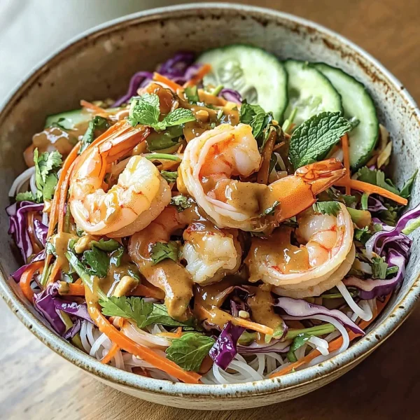 Spring Roll in a Bowl with Peanut Sauce (Easy Recipe)