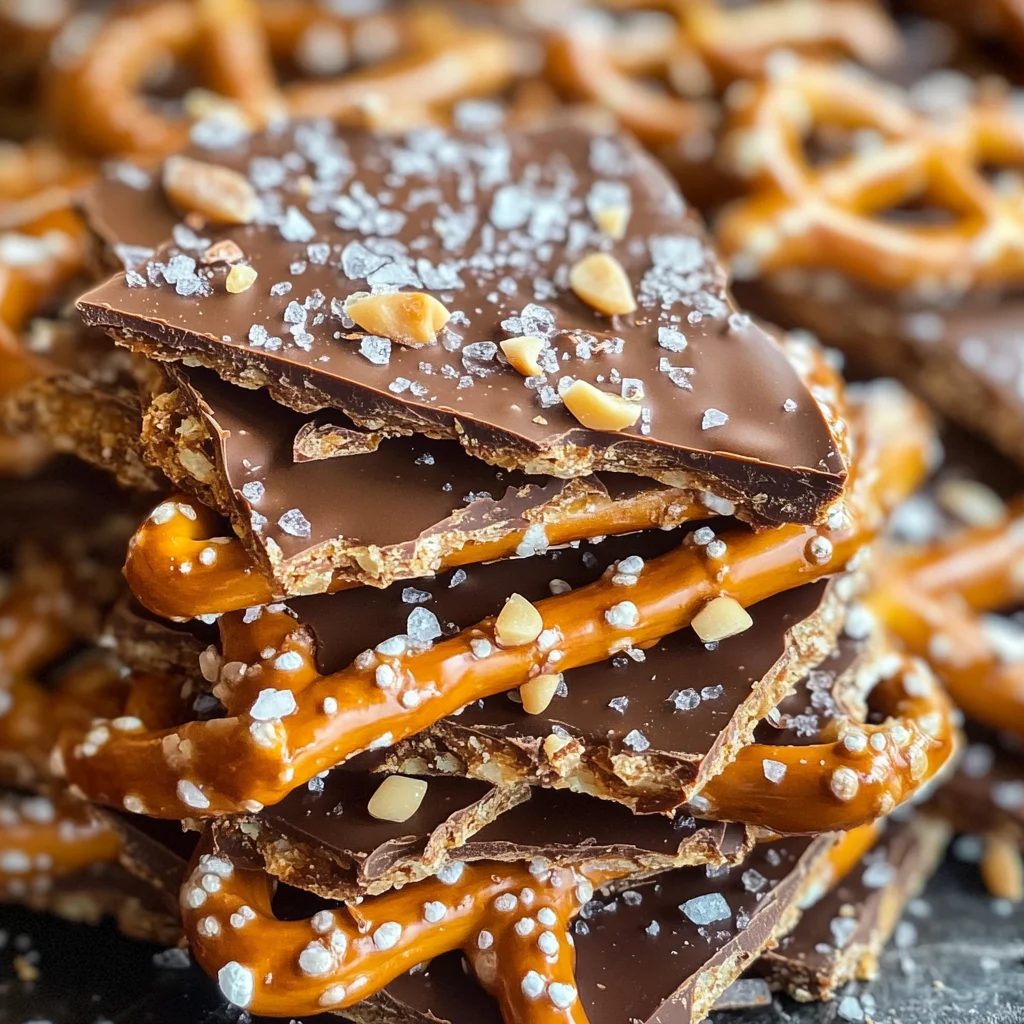 The Best Salted Caramel Pretzel Bark