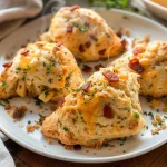 Air Fryer Apple Cheddar Bacon Scones