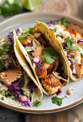 Air Fryer Salmon Tacos with Slaw