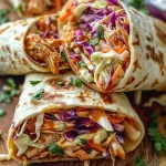 BBQ Chicken Coleslaw Wraps