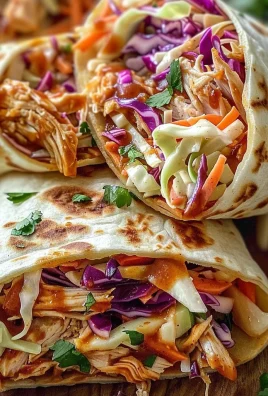BBQ Chicken Coleslaw Wraps