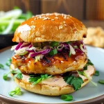 Chicken Teriyaki Burgers with Sesame Slaw