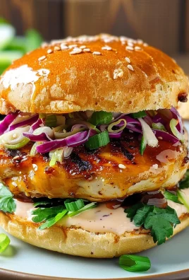 Chicken Teriyaki Burgers with Sesame Slaw
