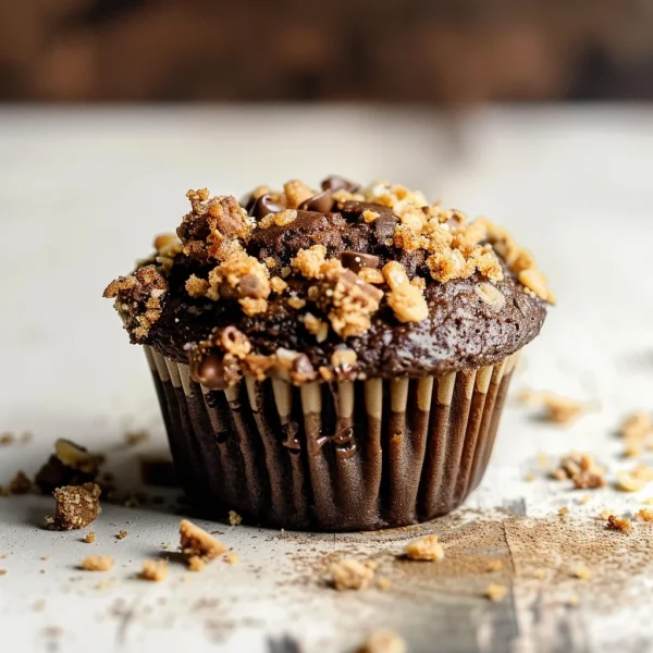 Chocolate Coffee Toffee Crunch Muffins