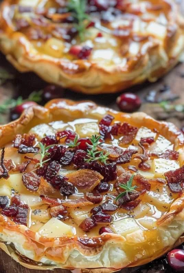 Cranberry Brie Tart with Pancetta & Thyme