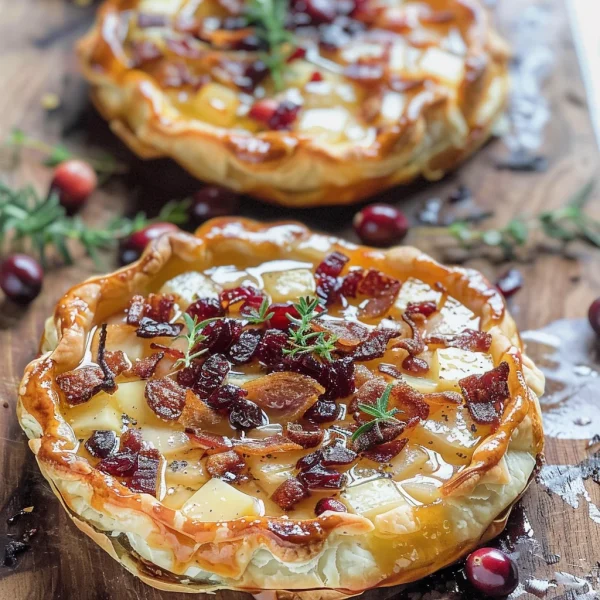 Cranberry Brie Tart with Pancetta & Thyme