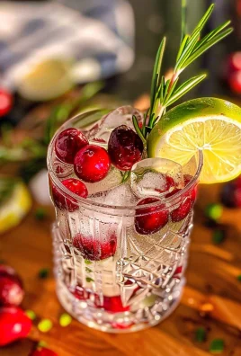 Cranberry Gin and Tonic with Rosemary