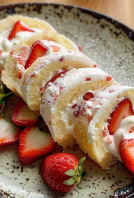 Creative & Cute Strawberry Shortcake Sushi Roll Dessert Recipe