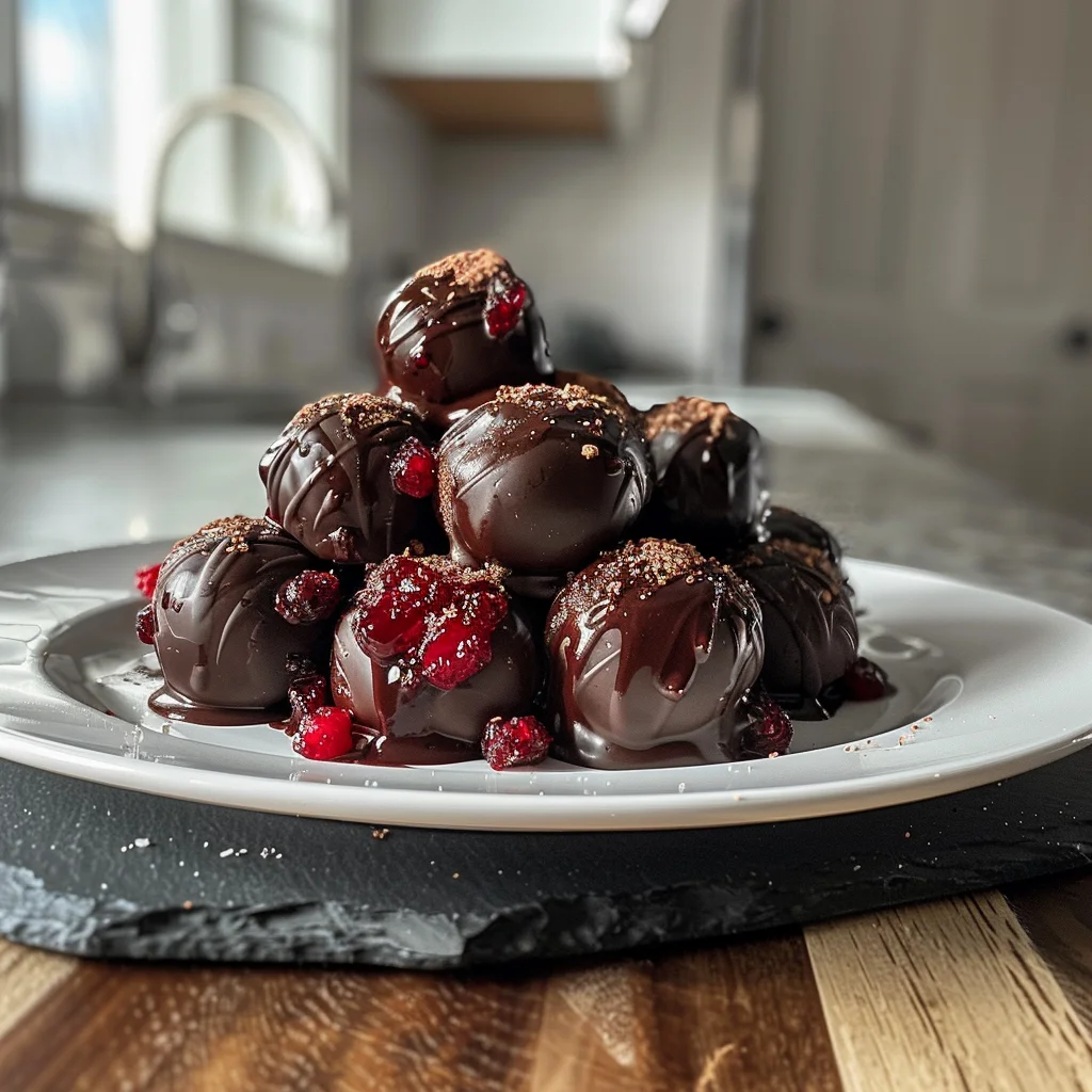 Dark Chocolate Covered Cranberry Sauce Bites image 2