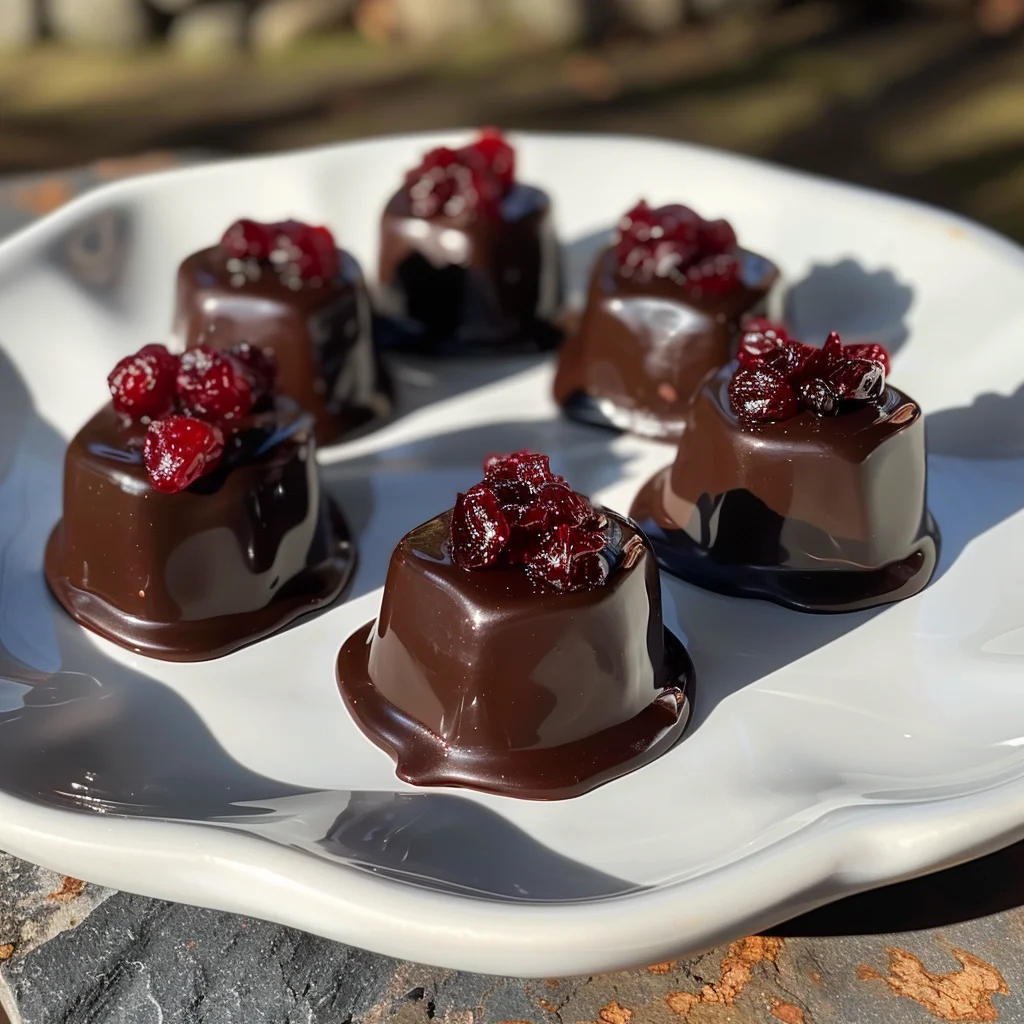 Dark Chocolate Covered Cranberry Sauce Bites image 4