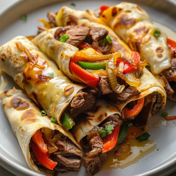 Delicious Keto Philly Cheesesteak Roll Ups